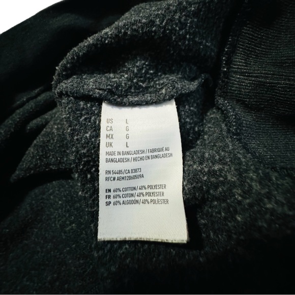 AMERICAN EAGLE OUTFITTERS Hoodie Graphic Pullover Pocket Gray Women’s Large - Picture 5 of 6